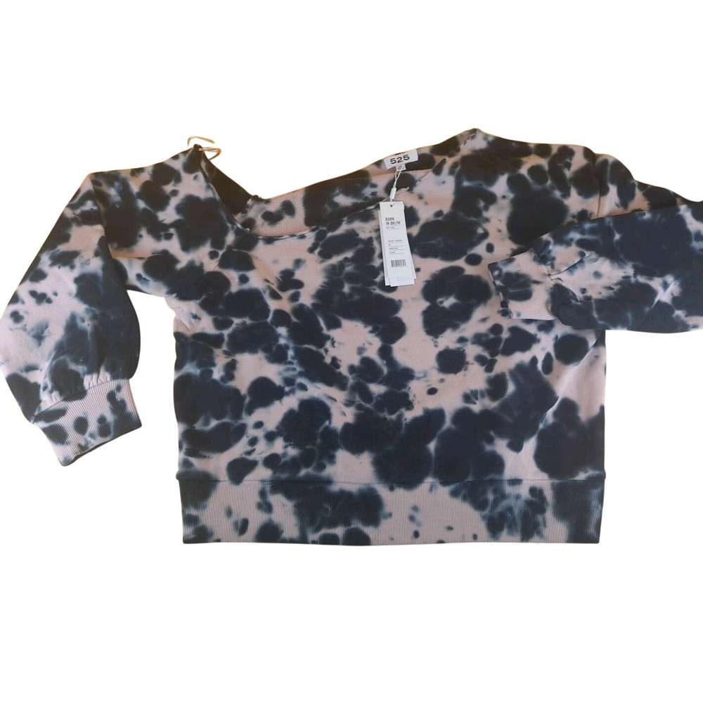 525 America Revolve Monochrome Tie-Dye Pink And Black‎ Sweatshirt Size XSmall